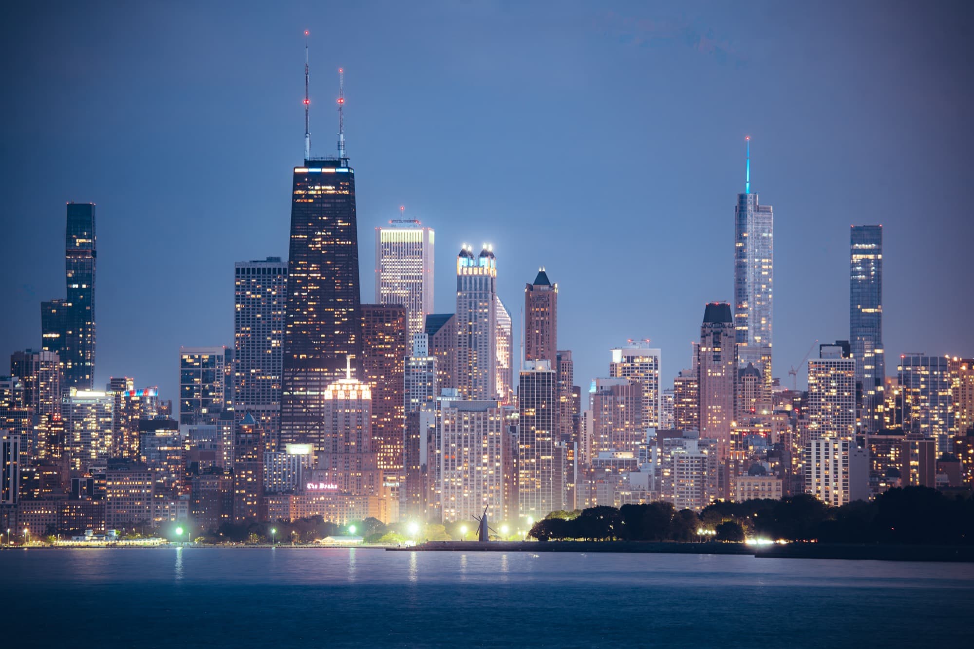 Chicago skyline from Montrose.